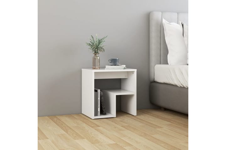 Sängbord vit 40x30x40 cm spånskiva - Vit - Alla Möbler - Bord - Sängbord & nattduksbord