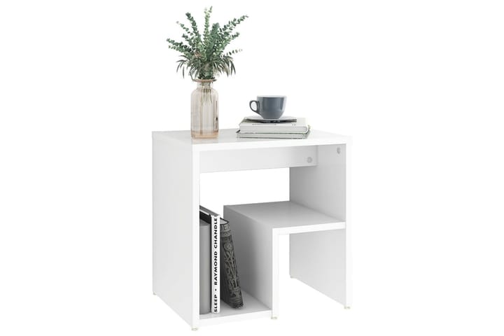 Sängbord vit 40x30x40 cm spånskiva - Vit - Alla Möbler - Bord - Sängbord & nattduksbord
