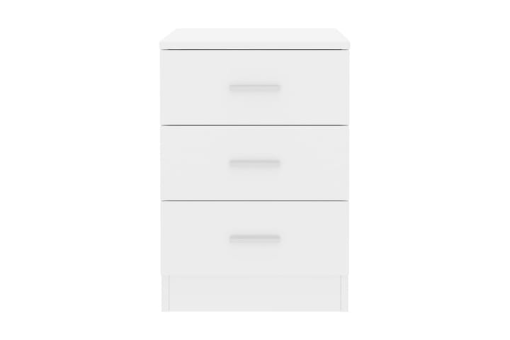 Sängbord vit högglans 38x35x56 cm spånskiva - Vit - Alla Möbler - Bord - Sängbord & nattduksbord