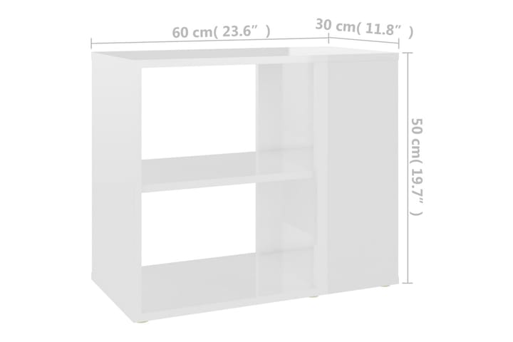 Sidoskåp 60x30x50 cm spånskiva - Vit - Alla Möbler - Bord - Sängbord & nattduksbord
