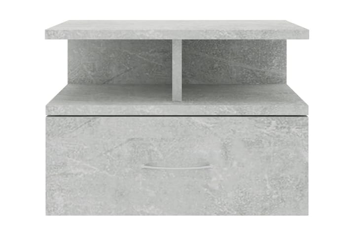 Svävande sängbord 2 st betonggrå 40x31x27 cm spånskiva - Grå - Alla Möbler - Bord - Sängbord & nattduksbord