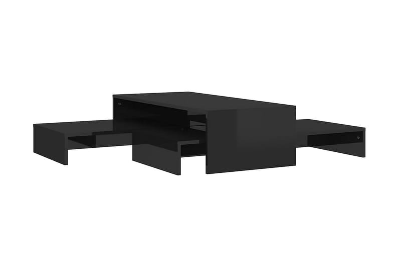 Satsbord svart högglans 100x100x26,5 cm - Svart - Alla Möbler - Bord - Satsbord