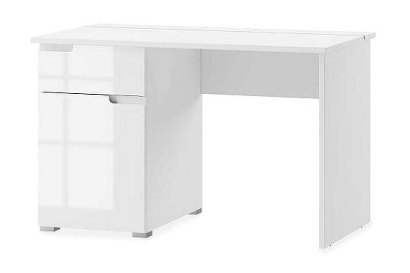 Channary Skrivbord 120 cm Dörr Låda - Vit/Vit Högglans - Alla Möbler - Bord - Skrivbord