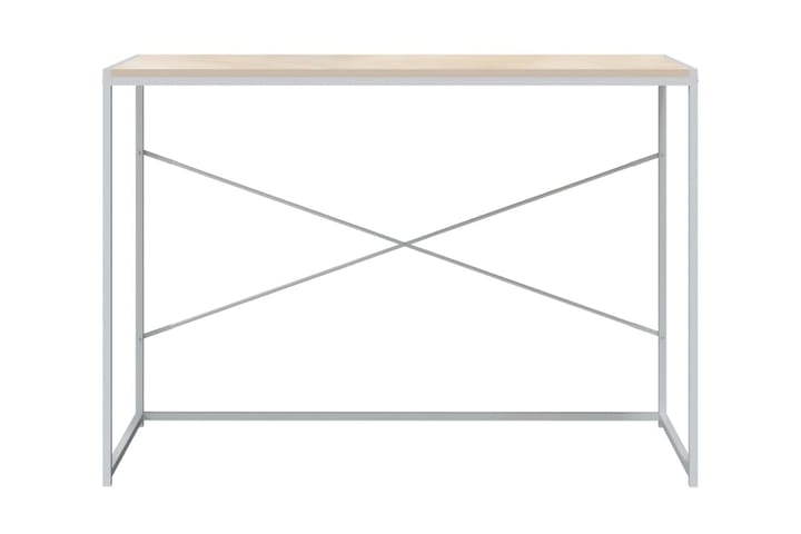 Datorbord vit och ek 110x60x70 cm spånskiva - Brun - Alla Möbler - Bord - Skrivbord