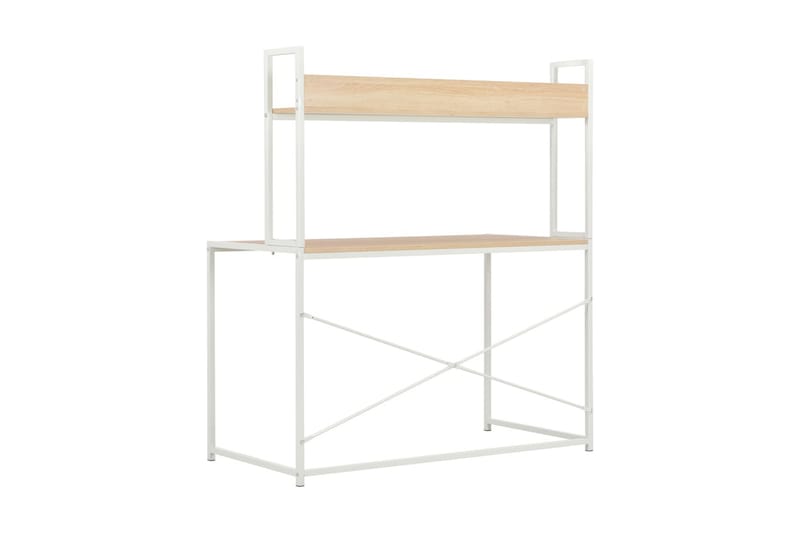 Datorbord vit och ek 120x60x138 cm - Vit - Alla Möbler - Bord - Skrivbord