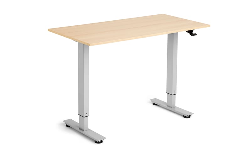 Flexidesk Höj och sänkbart bord Ek/Silver - Sarpsborg Metall - Alla Möbler - Bord - Skrivbord