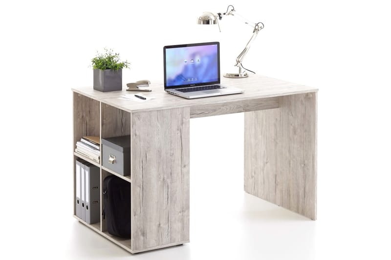 FMD Skrivbord med sidohyllor 117x73x75 cm sandek - Brun - Alla Möbler - Bord - Skrivbord