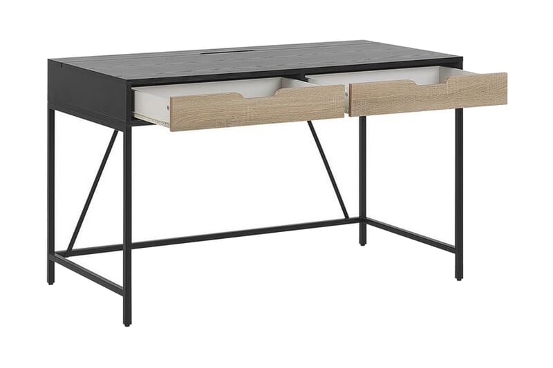Pralungo Skrivbord 120 cm - Svart/Ljust Trä - Alla Möbler - Bord - Skrivbord
