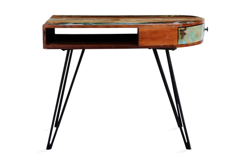 Skrivbord återvunnet massivt trä med järnben - Brun - Alla Möbler - Bord - Skrivbord