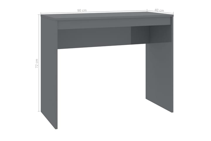 Skrivbord grå högglans 90x40x72 cm spånskiva - Grå - Alla Möbler - Bord - Skrivbord