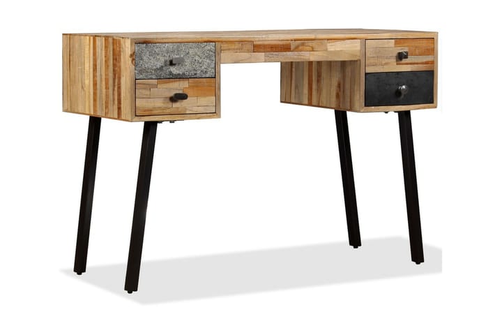 Skrivbord massivt återvunnet teakträ 110x50x76 cm - Flerfärgad - Alla Möbler - Bord - Skrivbord
