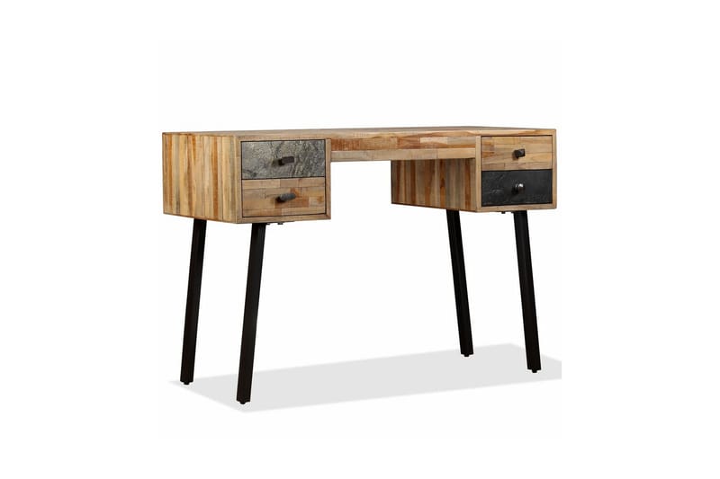Skrivbord massivt återvunnet teakträ 110x50x76 cm - Flerfärgad - Alla Möbler - Bord - Skrivbord