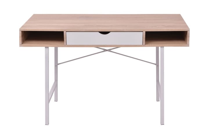 Skrivbord med 1 låda ek och vit - Flerfärgad - Alla Möbler - Bord - Skrivbord