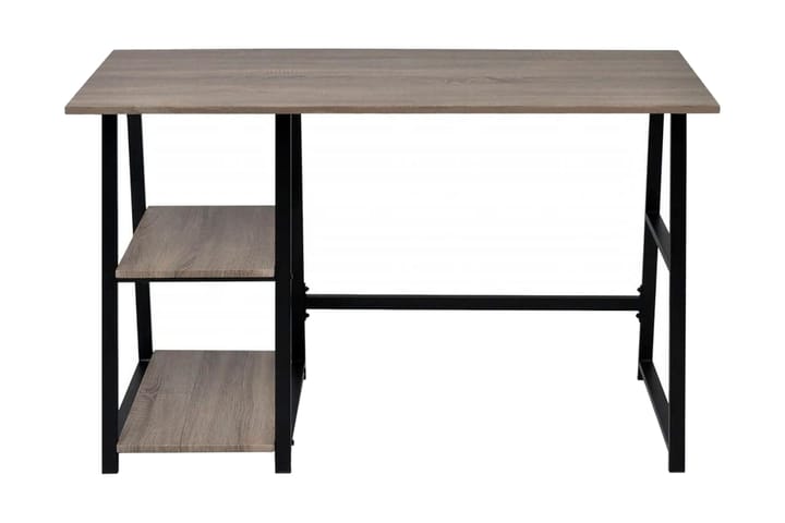 Skrivbord med 2 hyllor grå/ek - Grå - Alla Möbler - Bord - Skrivbord