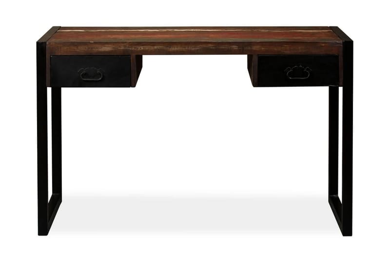 Skrivbord med 2 lådor massivt återvunnet trä 120x50x76 cm - Flerfärgad - Alla Möbler - Bord - Skrivbord