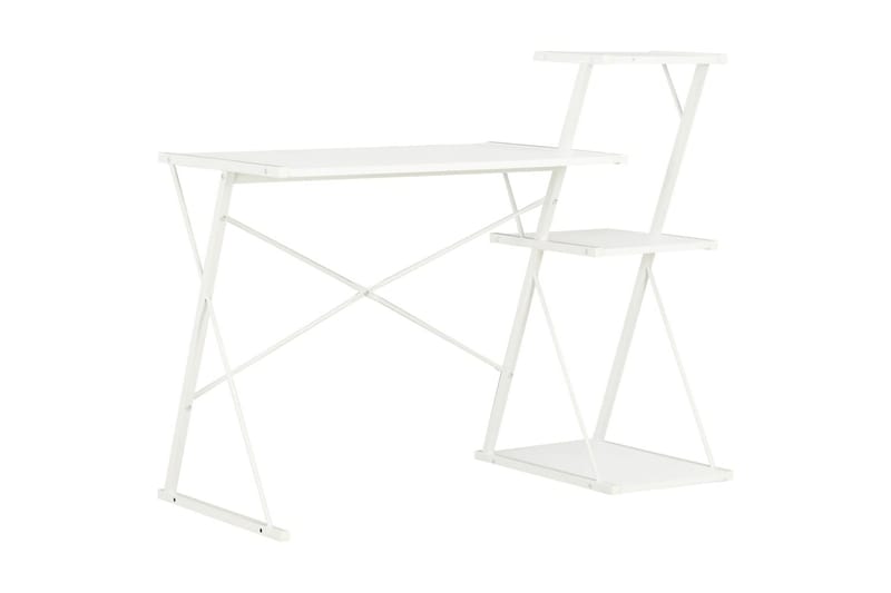 Skrivbord med hylla vit 116x50x93 cm - Vit - Alla Möbler - Bord - Skrivbord