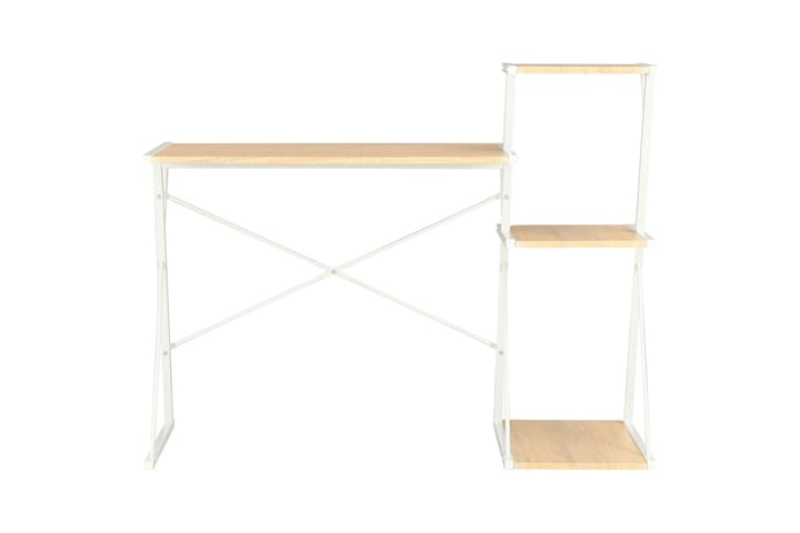 Skrivbord med hylla vit och ek 116x50x93 cm - Vit - Alla Möbler - Bord - Skrivbord