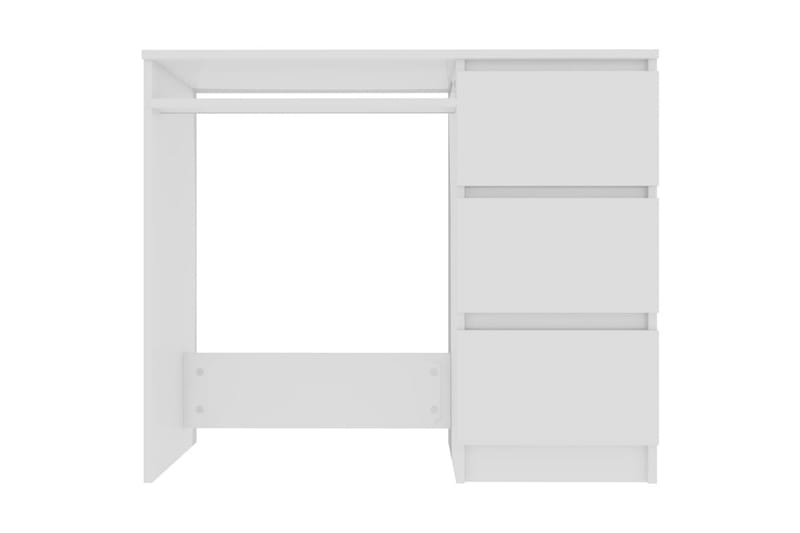 Skrivbord vit högglans 90x45x76 cm spånskiva - Vit - Alla Möbler - Bord - Skrivbord