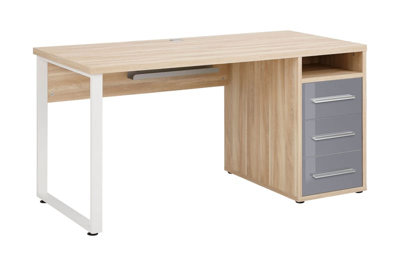 Velbert Skrivbord 150 cm - Brun/Grå/Platinagrå - Alla Möbler - Bord - Skrivbord
