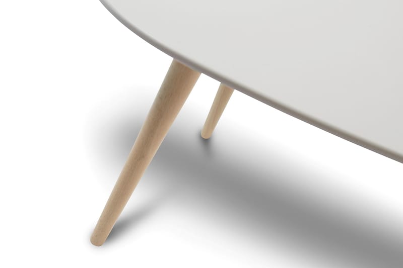 Fedra Soffbord 116 cm Ovalt - Vit/Trä - Alla Möbler - Bord - Soffbord