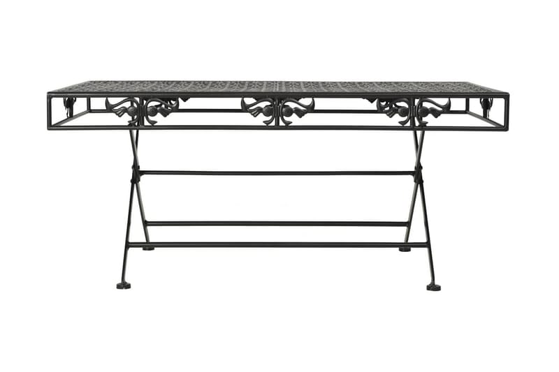 Hopfällbart soffbord vintage stil metall 100x50x45 cm svart - Svart - Alla Möbler - Bord - Soffbord