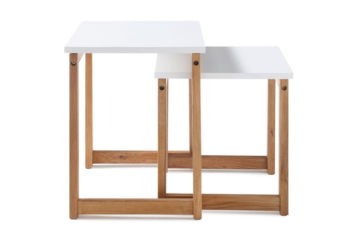Kiekbusch Satsbord 50 cm - Vit/Ek - Alla Möbler - Bord - Soffbord