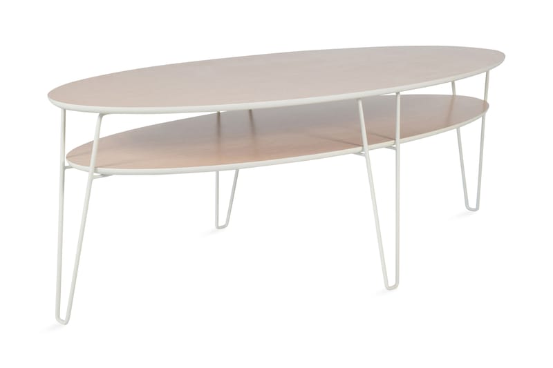 Leon Soffbord 150 cm Ovalt - Ek/Vit - Alla Möbler - Bord - Soffbord