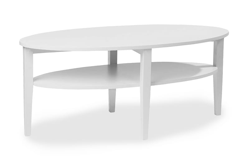 Nybro Soffbord 120 cm Ovalt - Vit - Vardagsrumsmöbler - Vardagsrumsbord
