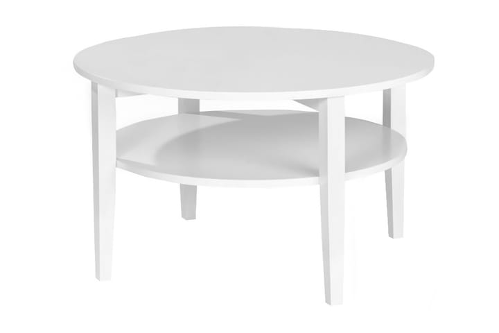 Nybro Soffbord 80 cm Runt - Vit - Vardagsrumsmöbler - Vardagsrumsbord