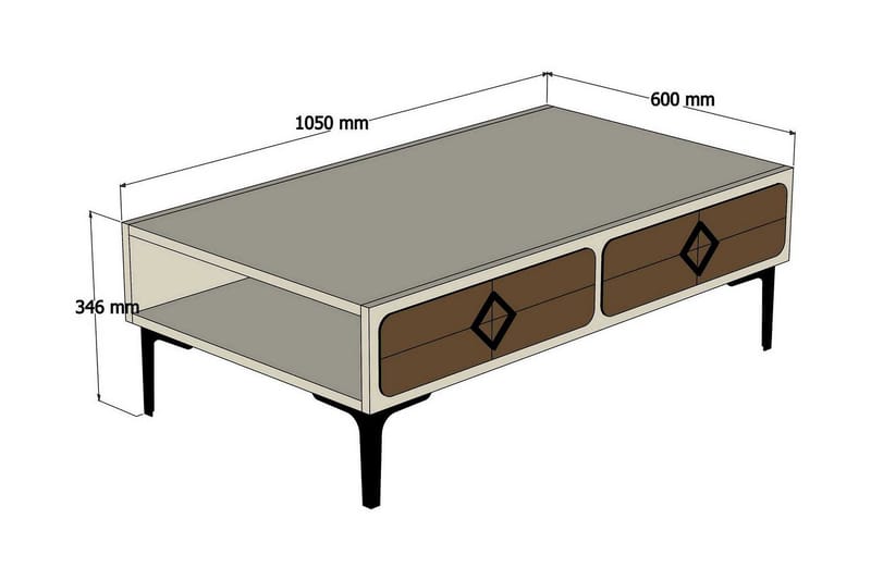 Rinnane Soffbord 105 cm - Brun - Alla Möbler - Bord - Soffbord