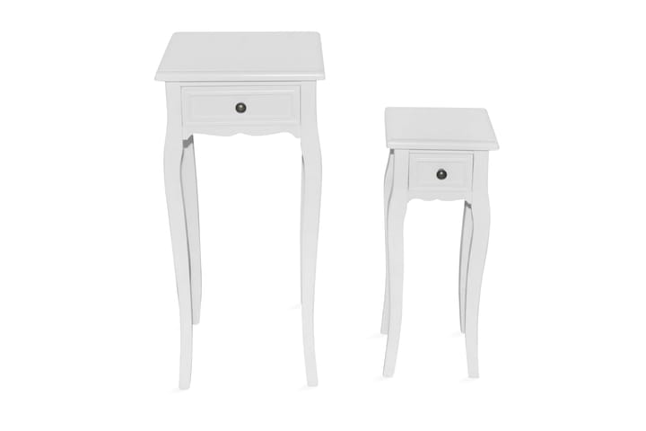 Satsbord 2 st med låda vit - Vit - Alla Möbler - Bord - Satsbord