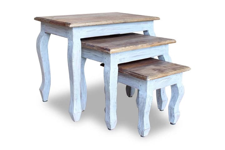 Satsbord 3 delar i massivt återvunnet trä - Brun - Alla Möbler - Bord - Satsbord