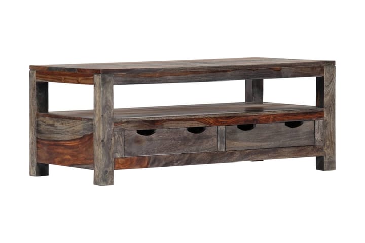 Soffbord 100x50x40 cm grå massivt sheshamträ - Grå - Alla Möbler - Bord - Soffbord