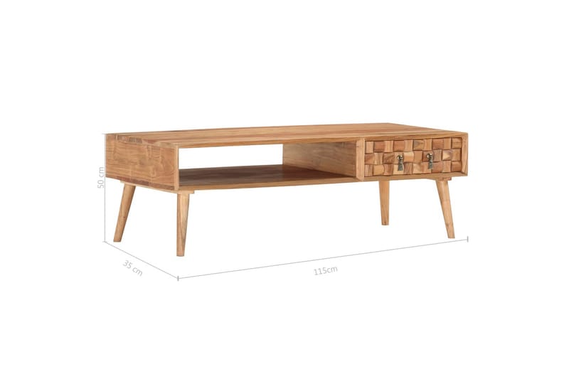 Soffbord 110x50x35 cm massivt akaciaträ - Brun - Alla Möbler - Bord - Soffbord