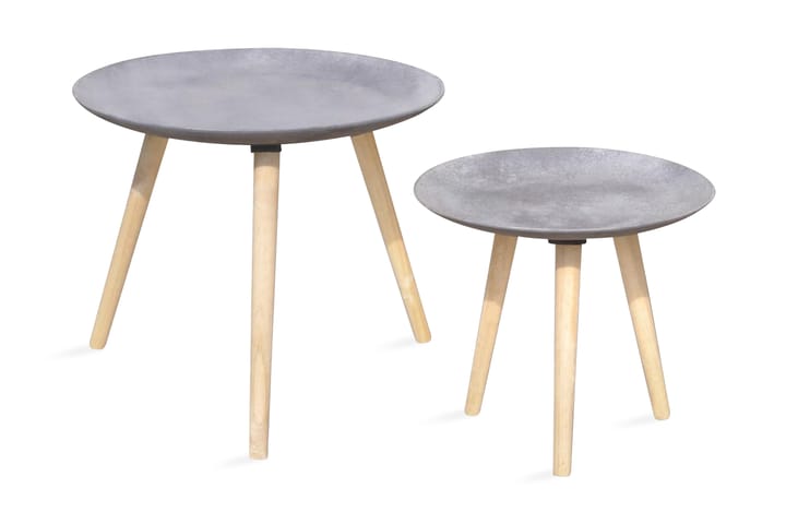 Soffbord 2 st 55 cm + 44 cm betonggrå - Grå - Alla Möbler - Bord - Soffbord