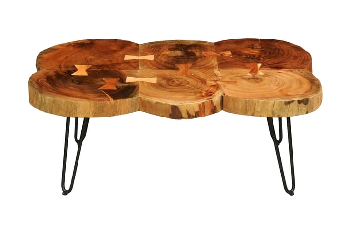 Soffbord 35 cm 6 stockar massivt sheshamträ - Brun - Vardagsrumsmöbler - Vardagsrumsbord
