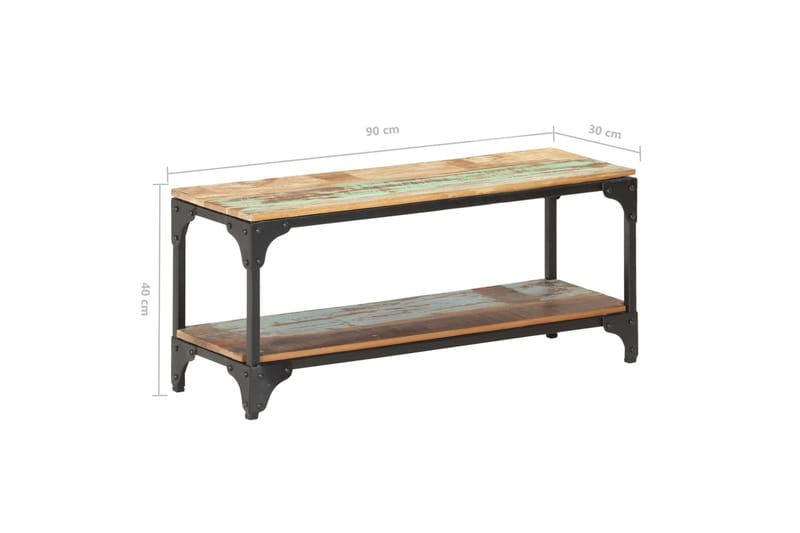 Soffbord 90x30x40 cm massivt återvunnet trä - Brun - Alla Möbler - Bord - Soffbord