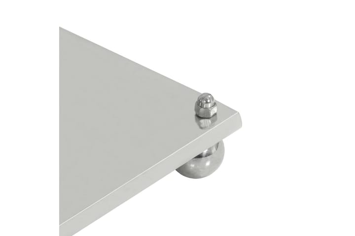 Soffbord aluminium och härdat glas 60x60x30 cm silver - Silver - Alla Möbler - Bord - Soffbord