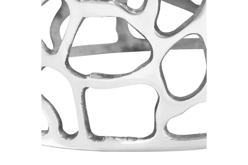 Soffbord gjuten aluminium 70x30 cm silver - Silver - Alla Möbler - Bord - Soffbord