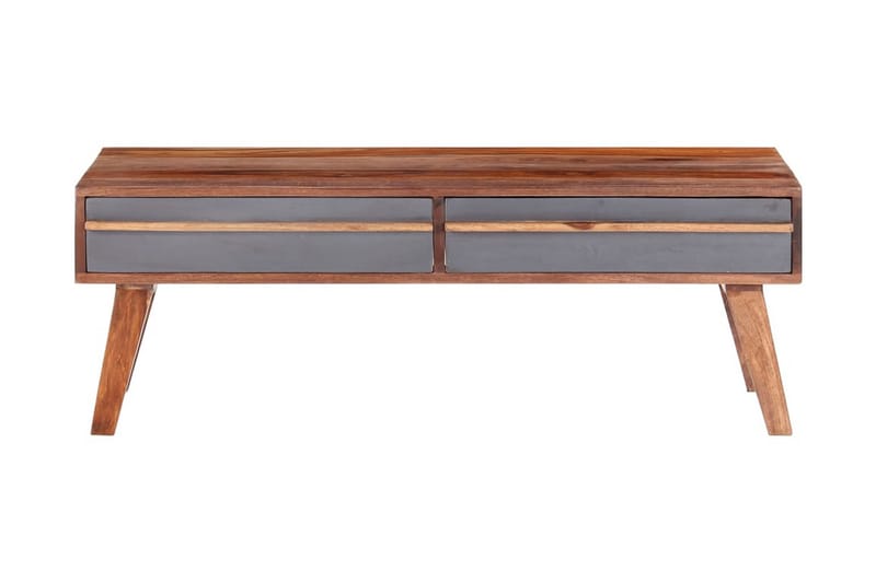 Soffbord grå 110x50x40 cm massivt sheshamträ - Grå - Vardagsrumsmöbler - Vardagsrumsbord