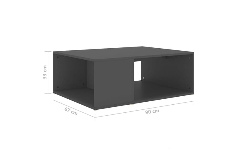 Soffbord grå 90x67x33 cm spånskiva - Grå - Alla Möbler - Bord - Soffbord