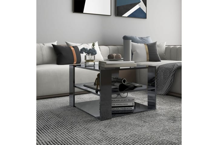 Soffbord grå högglans 60x60x40 cm spånskiva - Grå - Alla Möbler - Bord - Soffbord