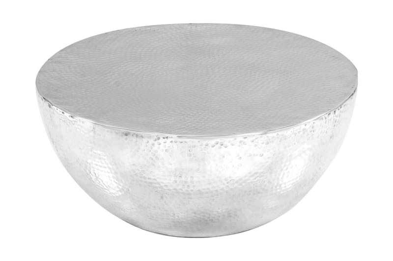 Soffbord hamrad aluminium 70x30 cm silver - Silver - Alla Möbler - Bord - Soffbord