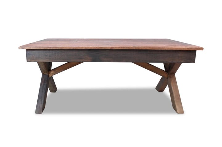 Soffbord i massivt återvunnet trä 110x60x45 cm - Brun - Vardagsrumsmöbler - Vardagsrumsbord