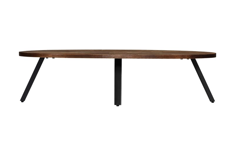 Soffbord massiv återvunnen teak oval 120x60x30 cm - Brun - Alla Möbler - Bord - Soffbord