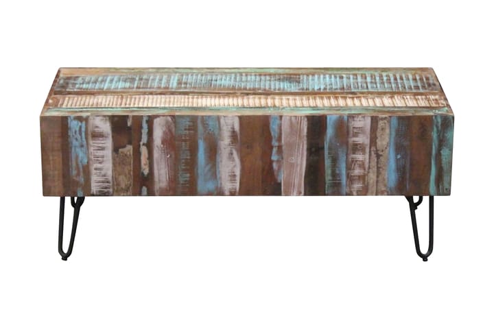 Soffbord massivt återvunnet trä 100x50x38 cm - Flerfärgad - Alla Möbler - Bord - Soffbord