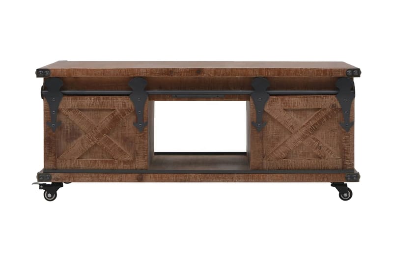 Soffbord massivt granträ 91x51x38 cm brun - Brun - Alla Möbler - Bord - Soffbord
