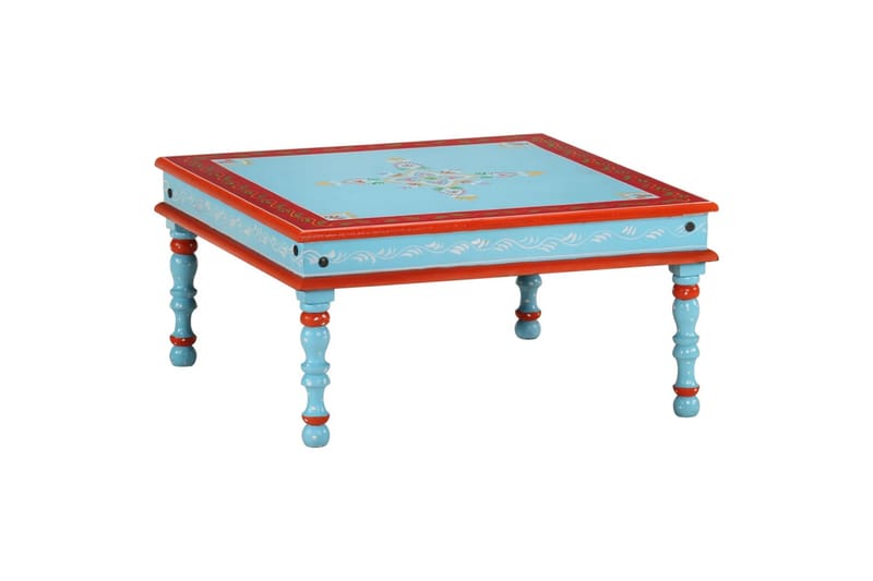 Soffbord massivt mangoträ blå handmålat - Blå - Alla Möbler - Bord - Soffbord