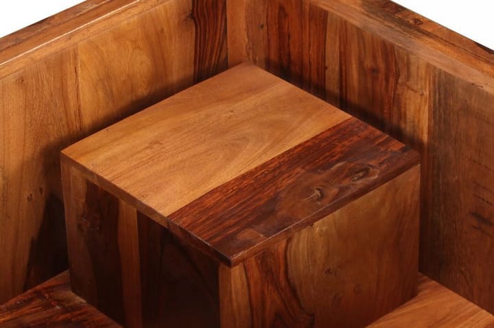 Soffbord massivt sheshamträ 70x70x30 cm - Brun - Alla Möbler - Bord - Soffbord