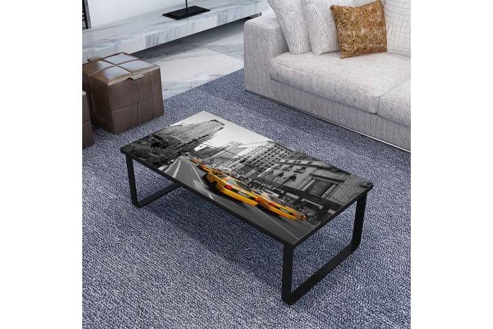Soffbord med bordsskiva i glas rektangulär - Flerfärgad - Alla Möbler - Bord - Soffbord